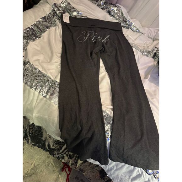 VS PINK bling heritage logo on butt flare yoga leggings pants xxl/2xl NwT - Picture 8 of 10